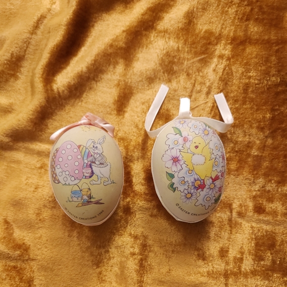 1980's Easter Decor Eggs Set of 4 - Picture 7 of 13